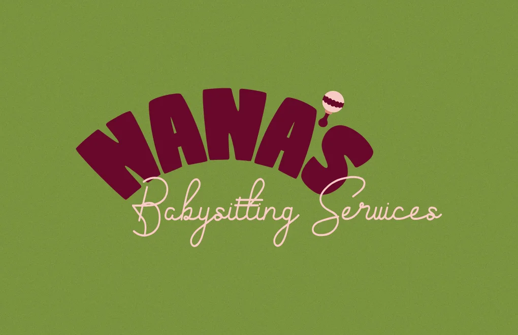 Business card front: the logo on garden green