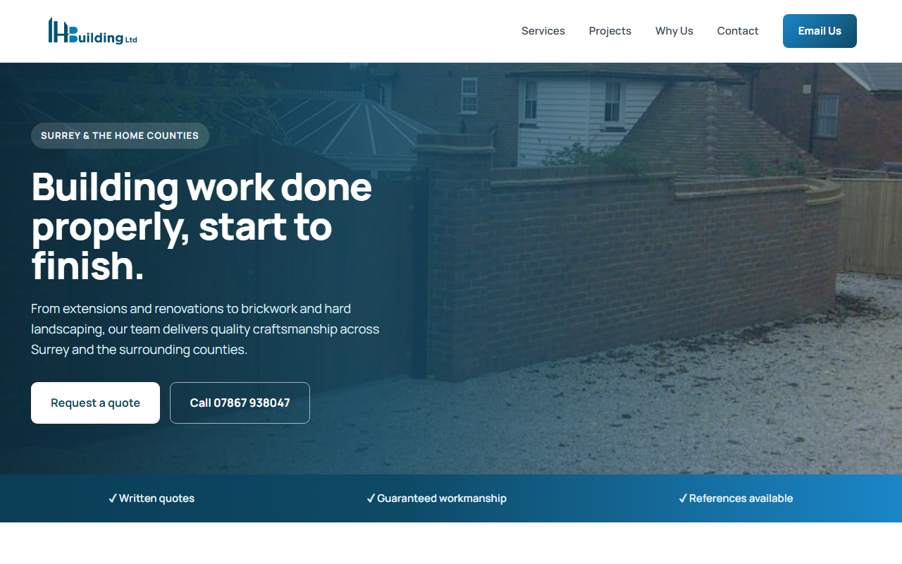 IH Build website screenshot
