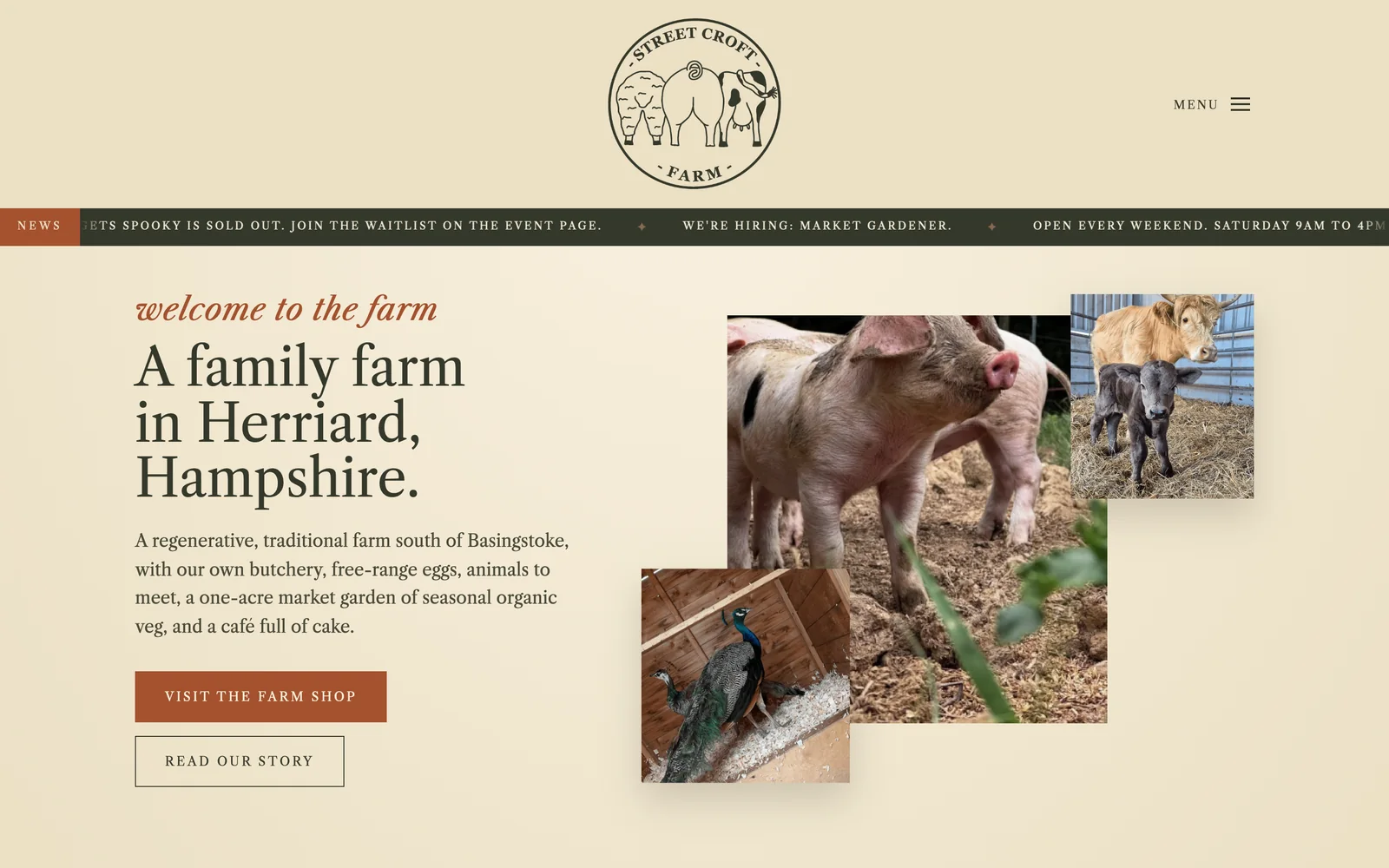 Street Croft Farm website screenshot